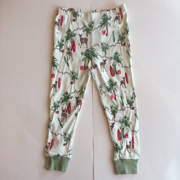 New Burt's Bees Christmas Pajamas 2T Island Holiday Organic Shirt Pants Set - Picture 5 of 6